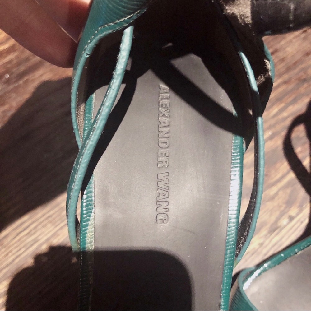 Alexander Wang double strap green heels pumps 37 - Picture 4 of 6